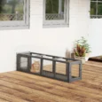 Wooden Cat Run Tunnel with Three Removable Doors – Grey, 150cm