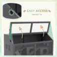Wooden Hamster Cage with Bridge and Openable Top 85x45x44cm – Grey
