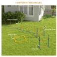 Dog Agility Set with Ring, Hurdle and Weave Poles – Orange