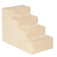 Four-Step Pet Stairs with Washable Cover – Beige, 44cm