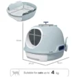 Drawer Cat Litter Box with Top Exit – Blue