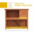 Two-Level Wooden Rabbit Hutch with Lower Run – Orange, 120cm