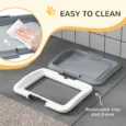 Dog Toilet 46.5L x 34W x 5.5Hcm – Grey and white