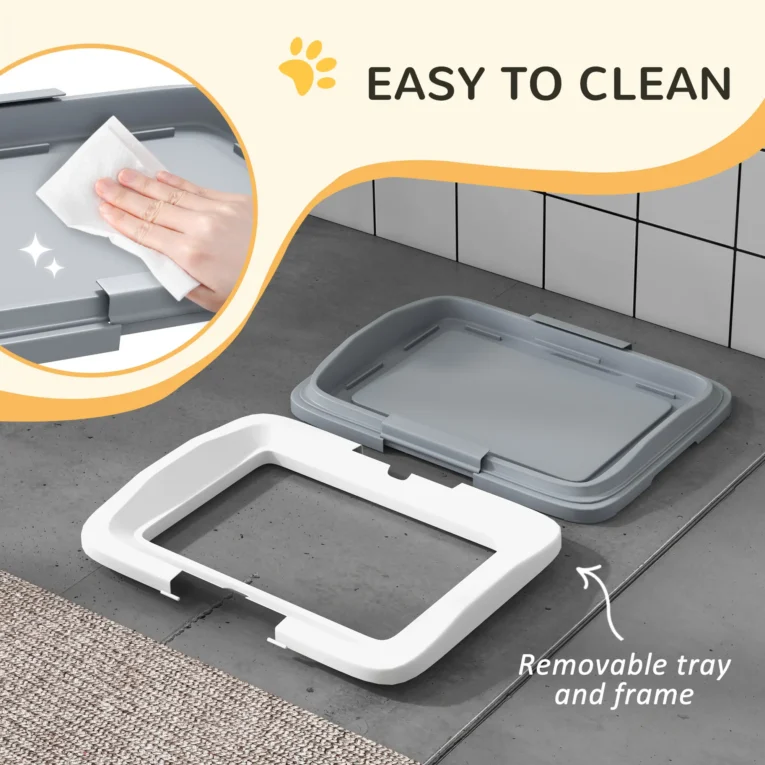 Dog Toilet 46.5L x 34W x 5.5Hcm – Grey and white Dog Toilet 46.5L x 34W x 5.5Hcm – Grey and white