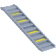 Folding Dog Car Ramp with Ten Stepped Treads – Grey, 154cm