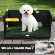 High-Sided Dog Toilet with Grass Pad and Drawer – 75cm