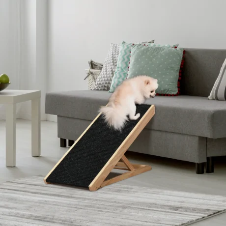Folding Adjustable Dog Ramp – Black, Four Heights