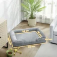 Medium Memory-Foam Dog Sofa Bed – Grey, 91.5cm