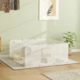 Twelve-Panel Small-Animal Playpen – White, 45cm