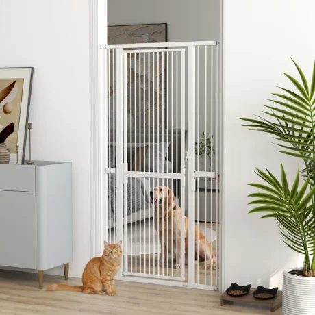 Extra-Tall Pet Gate with Extensions &ndash; White, 180cm High &ndash; detail 2