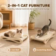 Raised Sisal Cat Scratching Lounger – Cream, 60cm