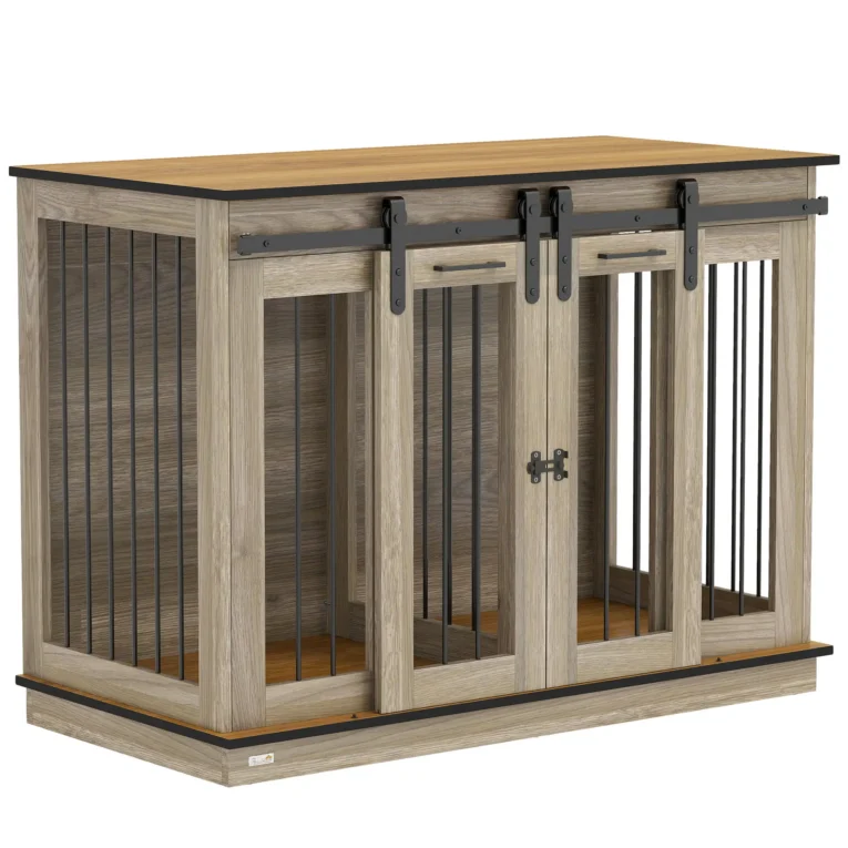 Dog Crate Furniture Large and Small Dogs – Oak tone