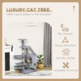 Cat Tree Scratching Post Activity Centre 125cm – Grey