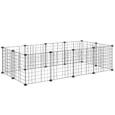 12-Panel Metal Pet Playpen Enclosure – Black