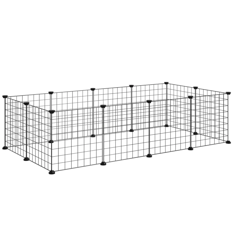 12-Panel Metal Pet Playpen Enclosure – Black 12-Panel Metal Pet Playpen Enclosure – Black