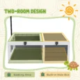 Wooden Tortoise Table with Lamp Holder and Twin Trays – Grey