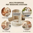 Folding Dog Bath with Stand – Grey, 27L