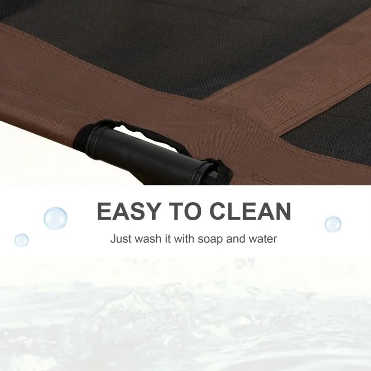 Large Elevated Dog Bed Metal Frame – Brown, Black