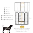 12-Panel Steel Dog Playpen with Two Doors – Grey, 80cm High