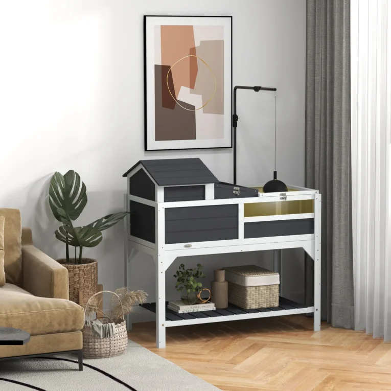 Raised Tortoise Enclosure with Lamp Holder – Grey Raised Tortoise Enclosure with Lamp Holder – Grey
