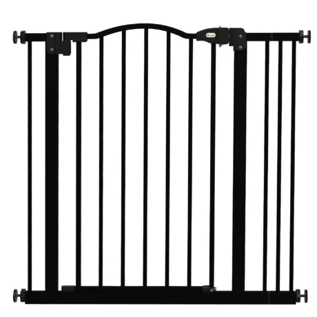 Adjustable Dog Gate – Black, 78cm High, 74–87cm
