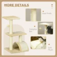 Cat Tree with Scratching Post 72cm – Cream white