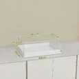 Acrylic Reptile Terrarium Sliding Door 40x30x15cm – Transparent, White