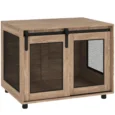 Dog Crate Furniture 80W x 58.5D x 63Hcm – Walnut Brown