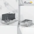 Stainless Steel Enclosed Cat Litter Box – Dark Grey