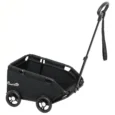 Low-Entry Pet Wagon with Cushion and Storage – Black
