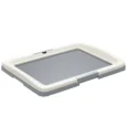 Dog Toilet 63L x 48.5W x 6Hcm – Grey and white