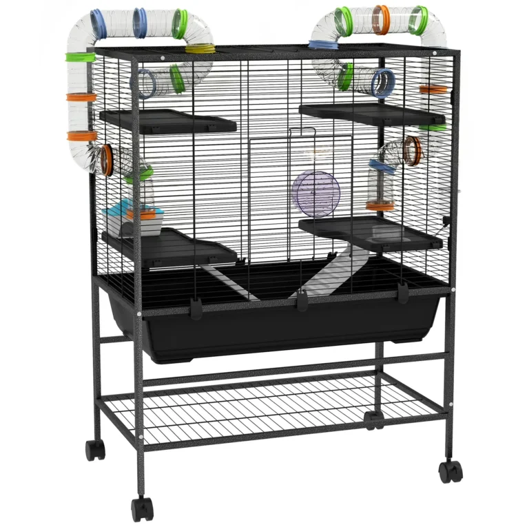 Large Hamster Cage with Tubes and Ramps – Multicoloured