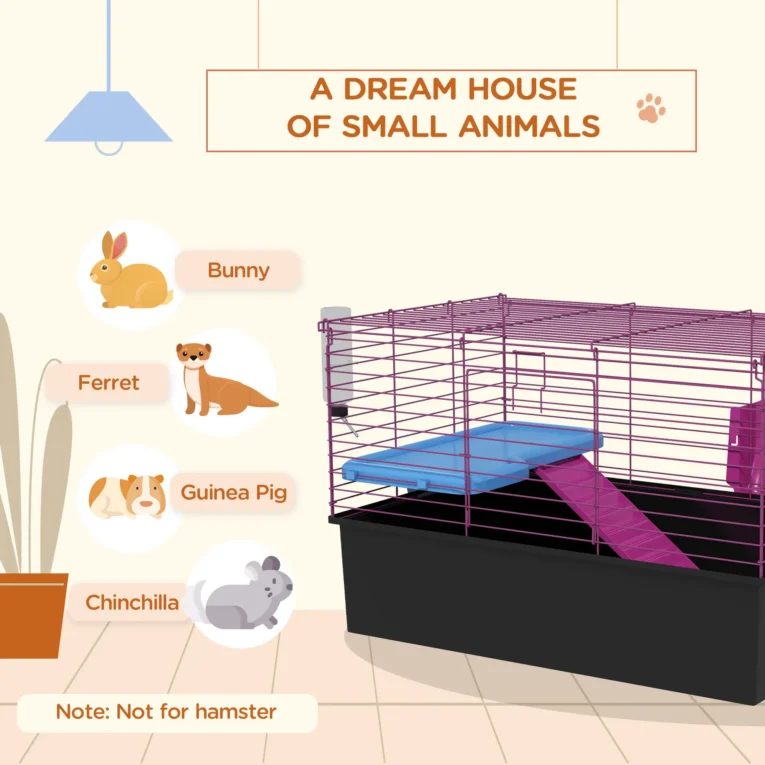 Small-Pet Habitat with Ramp 71x46cm – Black Small-Pet Habitat with Ramp 71x46cm – Black