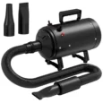 2200W Dog Hair Dryer with Variable Airflow and Three Nozzles – Black