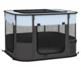 Folding Fabric Pet Playpen – Grey, 74cm