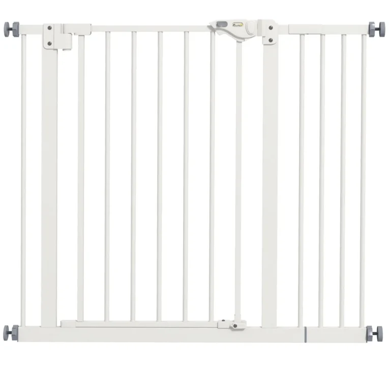 Adjustable Dog Gate Metal 74-94cm – White