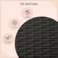 Wicker Dog House Rattan Pet Bed with Canopy – Dark brown and cream