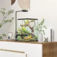 Tall Glass Terrarium with Front Doors and Mesh Lid – 40L