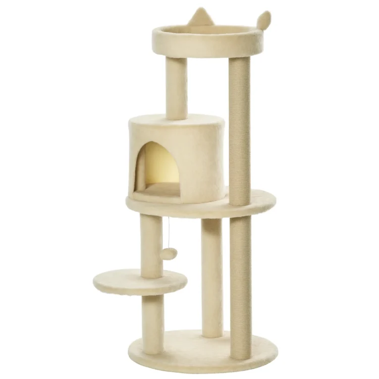 Cat Tree Condo Tower 104cm Scratching Posts – Beige