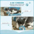 Cardboard Cat Scratcher Sofa with Catnip – Light Blue
