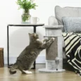 Cat Scratching Post with Plush and Balls 58cm – Grey
