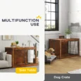 XL Dog Crate Furniture with Opening Top – Rustic Brown, 118cm