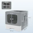 Foldable Cat Litter Box with Lid – Grey, White