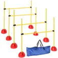 Four Adjustable Dog Agility Jumps – Orange and Yellow