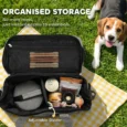 Dog Travel Bag with Food Containers – Light Grey