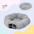 Convertible Cat Tunnel with Central Bed – Grey
