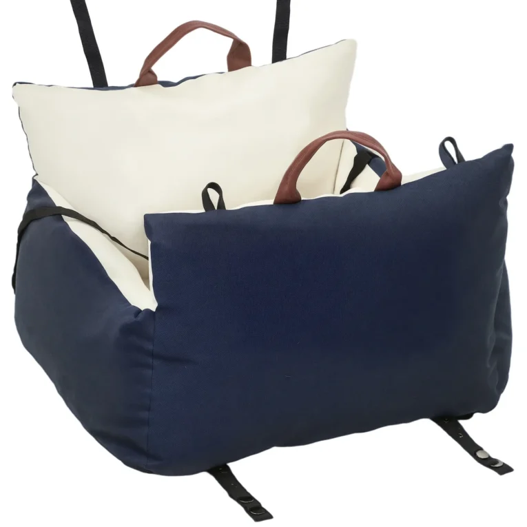 Padded Dog Car Seat with Adjustable Straps – Navy, 53cm Padded Dog Car Seat with Adjustable Straps – Navy, 53cm
