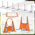 Portable Dog Agility Set with Jumps and Weave Poles – Orange