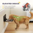 Wall-Mounted Adjustable Double Dog Bowls – Black, 800ml Each