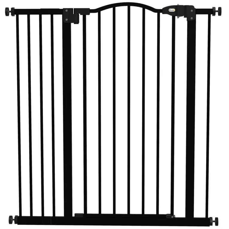 Pressure Fit Dog Stair Gate Auto Close 74-94cm – Black Pressure Fit Dog Stair Gate Auto Close 74-94cm – Black